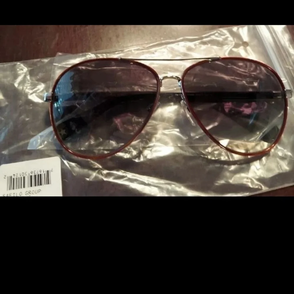 TOMMY HILFIGER 61mm 1766S Aviator Pilot Sunglasses Sil/Grn Made In Italy BNWT